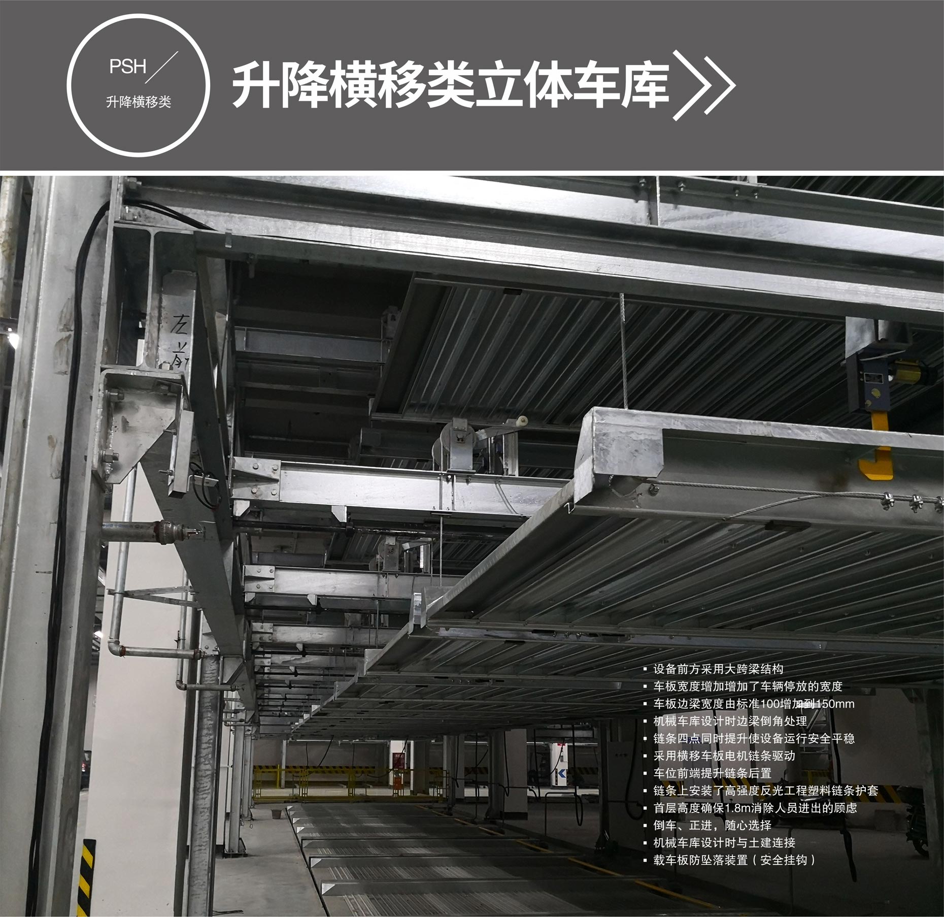 四立柱簡易式立體車庫升降橫移式立體車庫